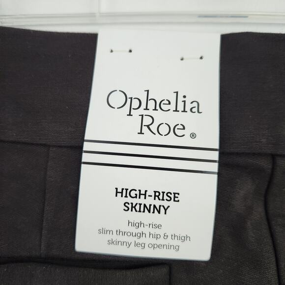 New Ophelia Roe High Rise Skinny Ponte Pants Small Brown Career Casual Pants - Picture 4 of 6